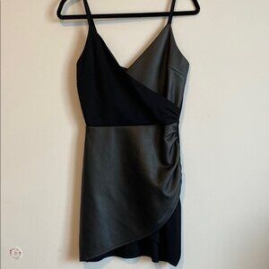 ROSIE HARLOW Elegant Black Wrap Mini Dress MACYS 🆕